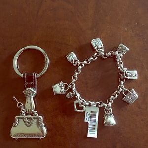 Brighton Lot Handbag Charm Bracelet & Keychain